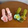 Floral Charm Heels – Sandal Hak Bunga Cantik