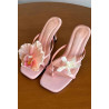 Floral Charm Heels – Sandal Hak Bunga Cantik