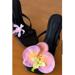 Floral Charm Heels – Sandal Hak Bunga Cantik